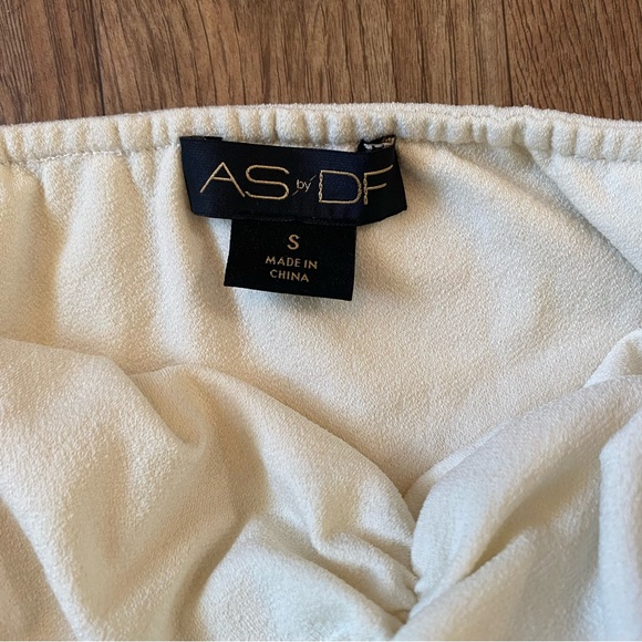 AS by DF CATHERINE CROSSOVER HALTER TOP Size Small Buttercream NWT - Picture 8 of 9